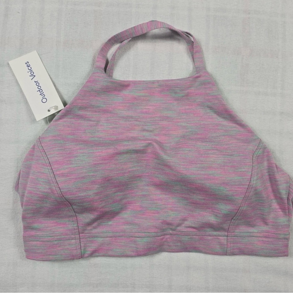 Outdoor Voices Watermelon Sugar Flow Strappy Bra M NWT